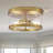Alixandra 2-Light Flush Mount Clear Glass Ceiling Light with Metal Frame-267080292