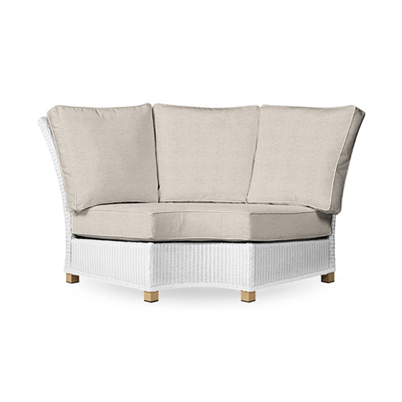 Hamptons Outdoor Corner Wedge Lounge Chair, Cottage Pepper, White