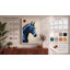 Blue Horse in Profile Modern - Wrapped Canvas-1806814026-1806814027