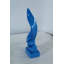 Statue de flamme abstraite en résine NIFao - bleu audacieux, intérieur / extérieur, art moderne avec finition brillante, décor décoratif contemporain pour les maisons, les bureaux et les espaces créatifs 6 po x 3 po x H 12 po