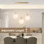 3 -Light Kitchen Island White Glass Pendant
