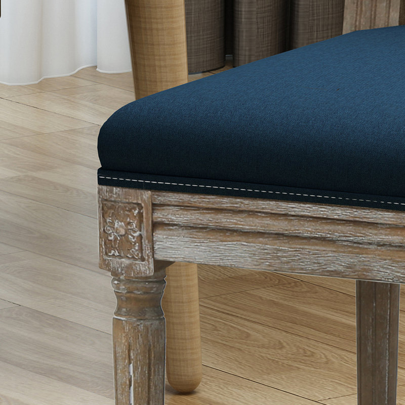 Chaises de salle à manger en tissu bleu marine - de 2, attrait durable 2 en tissu, fabrication