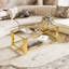 Table basse moderne, table rectangulaire avec tablette inférieure-772842108-772842110