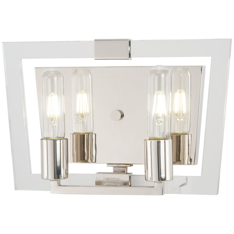 Éclairage pour meuble-lavabo 2 lumières crystal Pownall