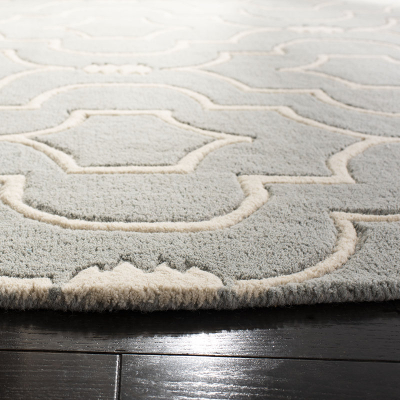 Antonella Geometric Wool Hand Woven Area Rug, Rectangle 152 x 244 cm