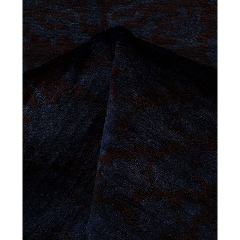 Overdyed One-of-a-Kind 2' 7" X 12' 9" Hand Knotted Area Rug