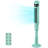Tower Fan 59” Portable With Oscillation Remote Control, Adjustable height（0-7in）,8 Powerful Wind Speed And 3Modes Setting, Built In 24 H Timer Led Display Compact Standing Fan-111912575