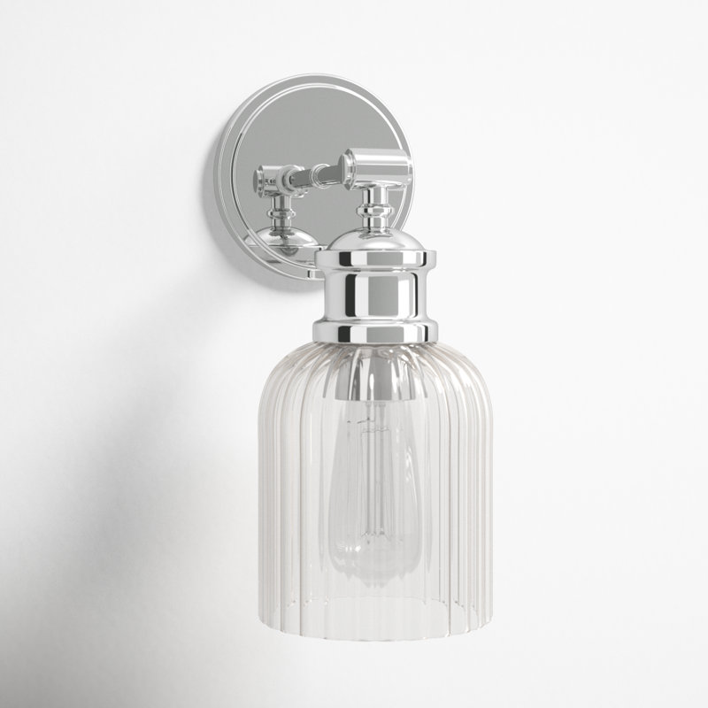 Ria 1 - Light Dimmable Armed Sconce in Chrome, Chrome