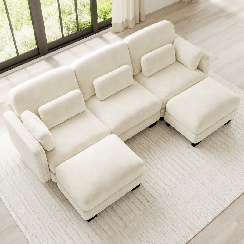 Canapé modulaire minimaliste modulaire à 3 places Channel