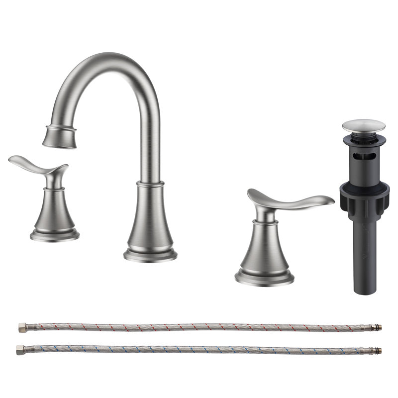 Bathroom faucet with 360 degree turn spout, Brushed Nickel