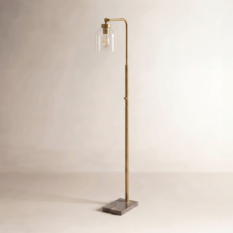 Gemma 55 " Task Floor Lamp, Antique Brass