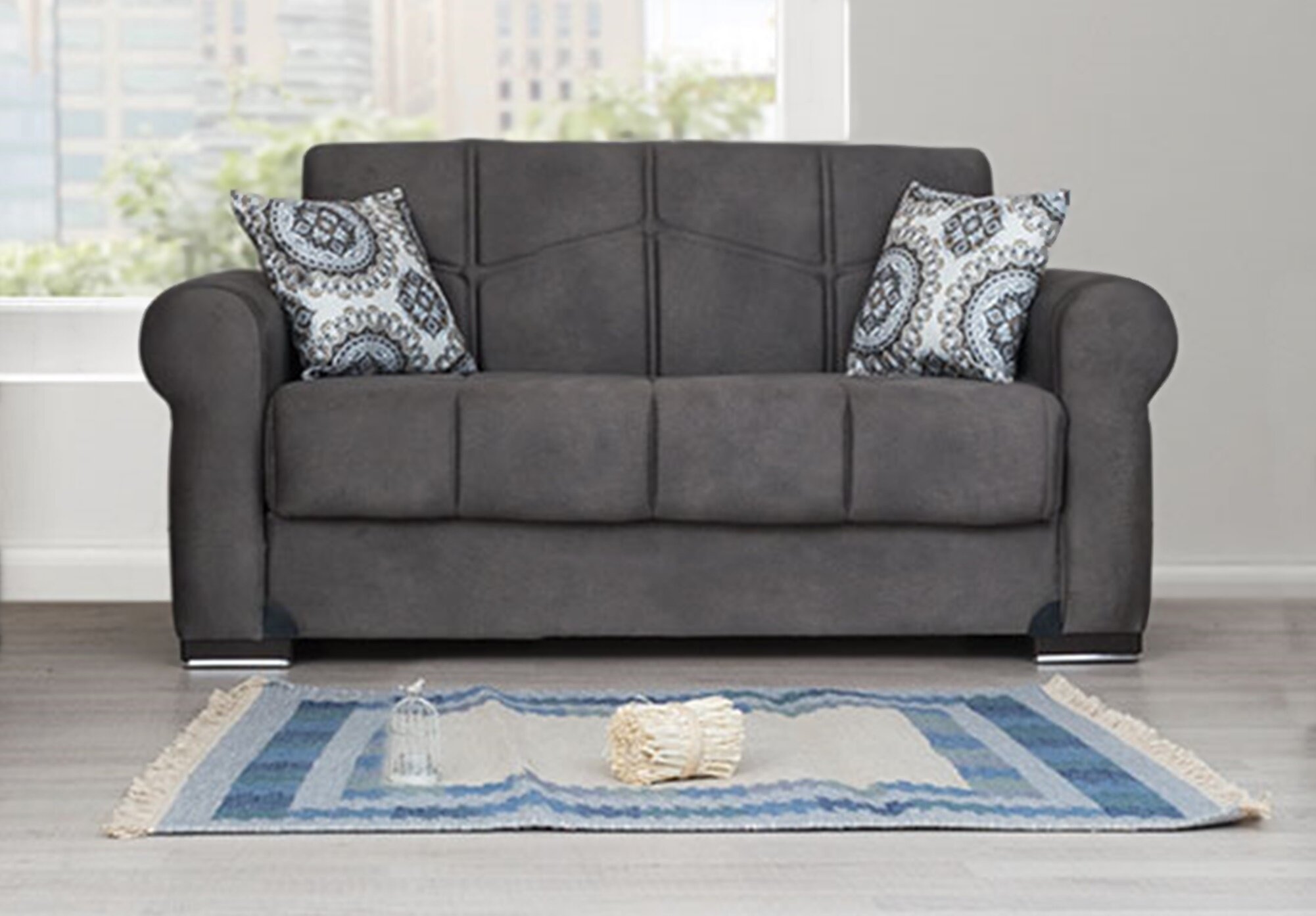 Winston Porter Ambia 67 Upholstered Tight Back Convertible Sofa | Wayfair