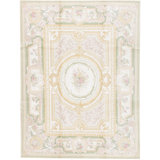 Hand-Knotted High-Quality Beige and Green Area Rug