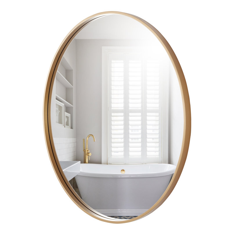 Aluminium Round Mirror, 24" x 24", Gold
