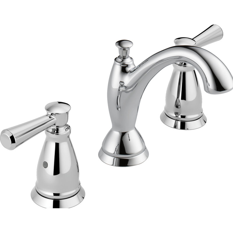 Robinet pour salle de bain à 3 trous et 2 poignées avec ensemble de drain Linden, Chrome