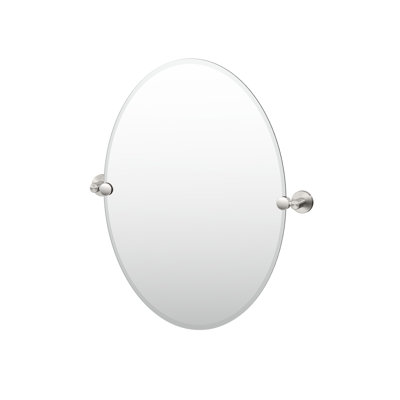 Reveal Wall Mounted Frameless Oval Bathroom Vanity Mirror | Pivoting (Tilting) and Beveled