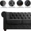 Causeuse rembourrée capitonnée, causeuse Chesterfield avec accoudoir à accoudoirs à défilement, canapé modulaire pour le bureau du salon-1108251188