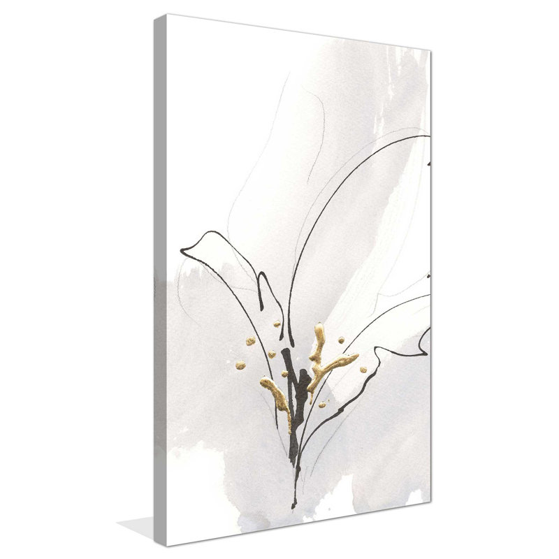 Gris froid - peinture, L 28 po x H 48 po, Toile tendue