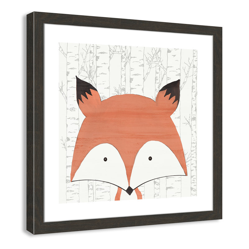 Art encadré juvénile, H 22,5 po x l 22,5 po x P 0,6 po, Cadre plat à grain de bois noir