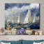 Indigo Swells - Impression sur toile tendue-690483436