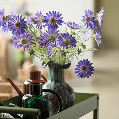 Tige de fleur d'été mauve 23,6 po