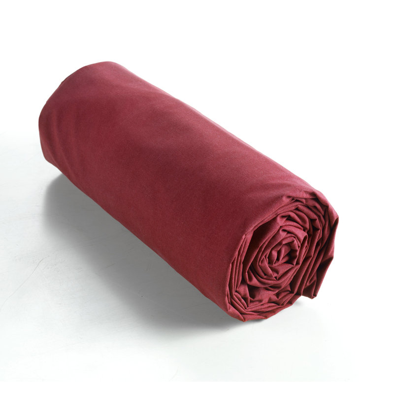 Buckius 100% Cotton Flannel Fitted Sheet, 140 x 190 cm, Burgundy