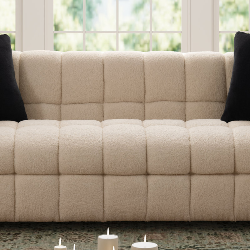 Canapé rembourré Cordish, Beige