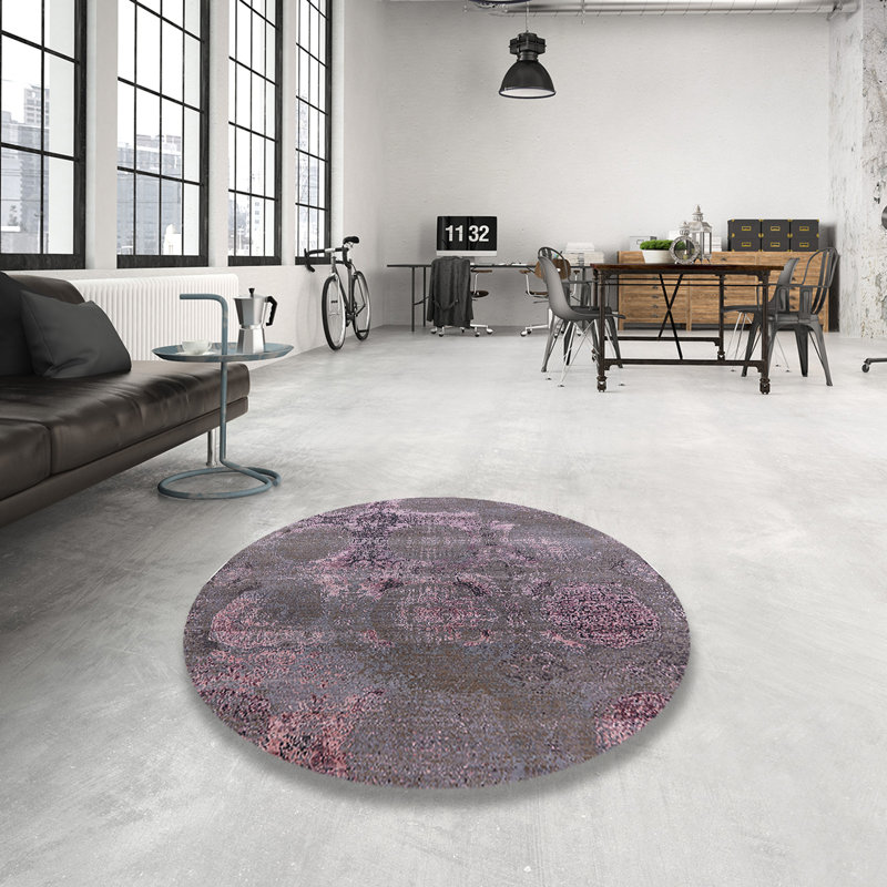 Abstract Indoor Rug, Round 5'