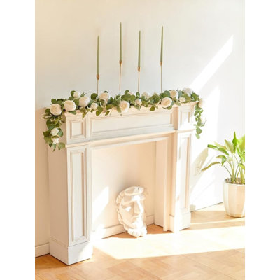 2 pièces fleurs artificielles guirlande printemps eucalyptus guirlande fausse fleur pivoine rose vigne verdure plante murale suspendue pour mariage arche porte arrangement de fête