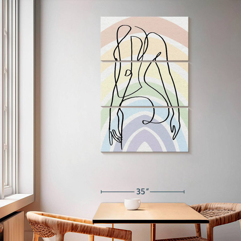 Khepri One Line Pride Curves, 65" H x 42" W