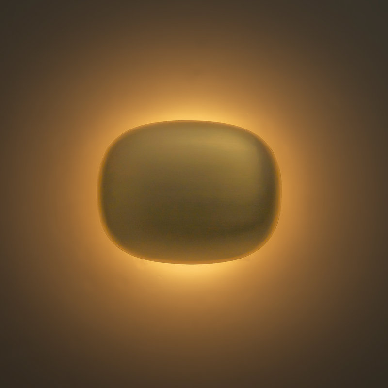 Clipse 9-in Brushed Gold Dimmable LED Wall Sconce, Brushed Gold