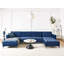 Aliyha 5 Seater Velvet Sofa Bed-1441775398