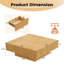 Table basse carrée en bois massif 35,3 pouces avec 2 tiroirs, frêne et chêne fabriqués à la main-2072749225-2072749230