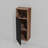 Black & Walnut Bathroom Floating Side Cabinet, Wall-Mounted Storage Cabinet For Small Space, KD