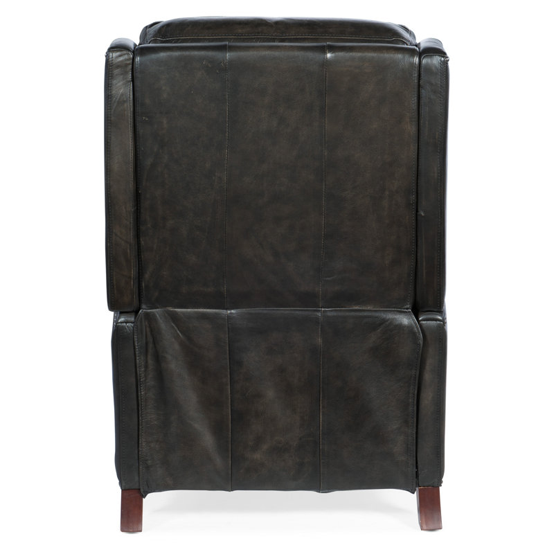 Dunsten Leather Manual Recliner, Power, Dark Brown Genuine Leather