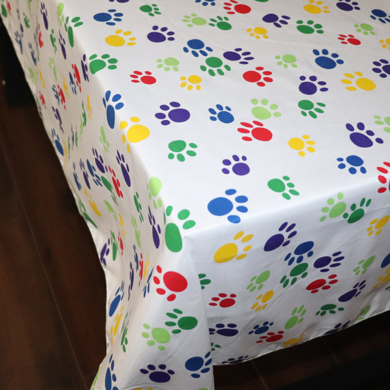 Paw Print Tablecloths, Colorful,  58" Square