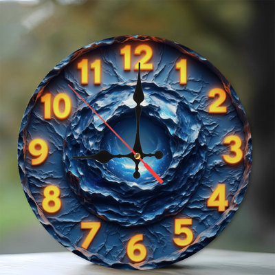 Glowing Clock Numbers Portal Center