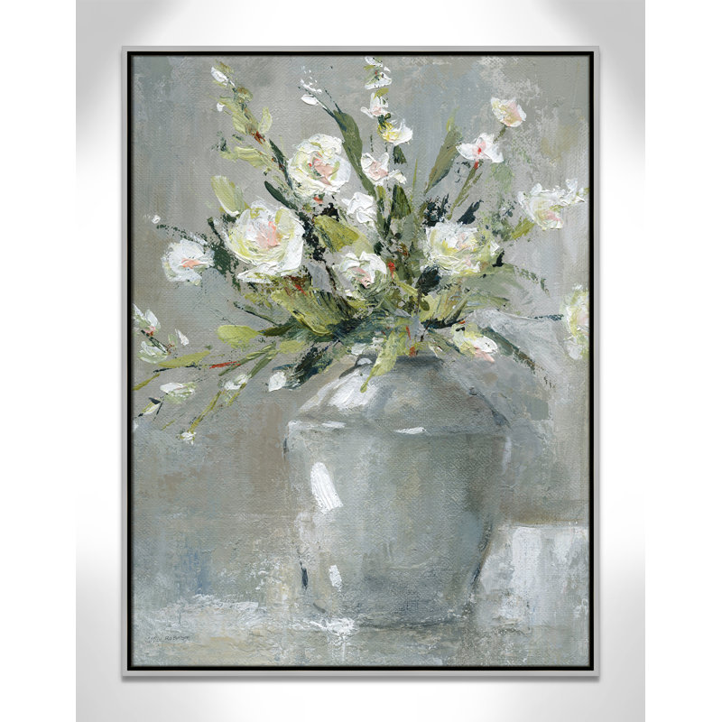 Country Bouquet II - reproduction d'art, Aucun mat, H 41,5 po x l 31,5 po x P 2 po, Toile avec cadre argenté