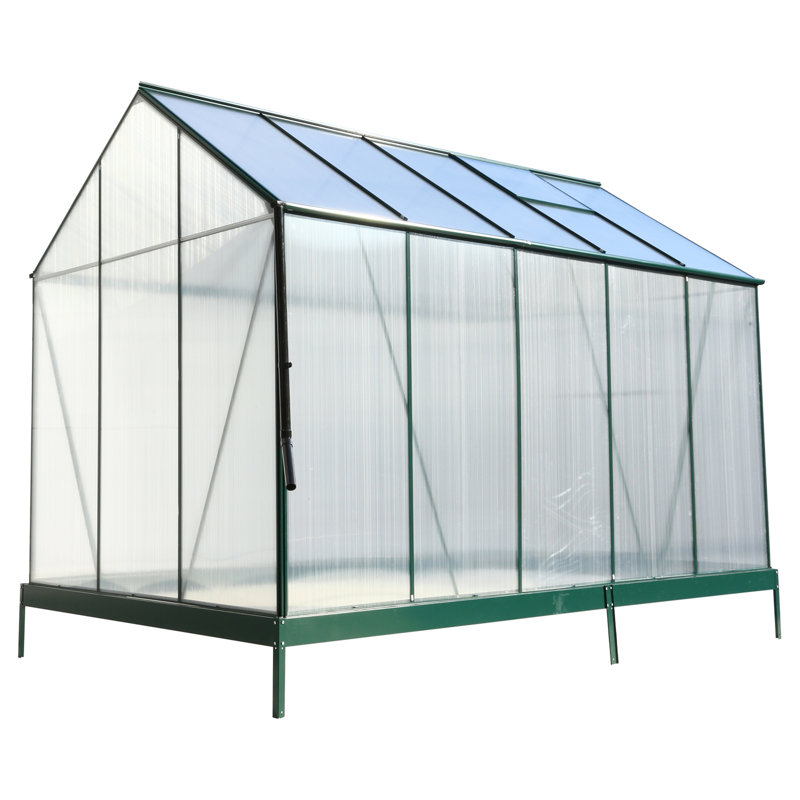 Serre en polycarbonate, H 96,8 po x l 75,2 po x P 123,2 po, Vert clair