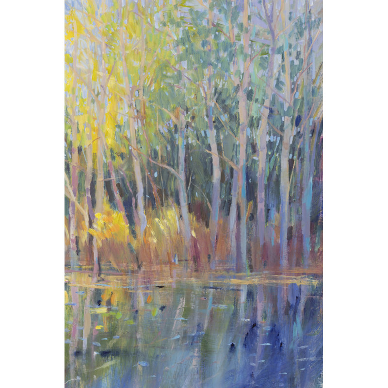 Arbres réfléchis I, H 30 po x l 20 po