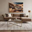 Chiens, art mural brun sur toile-1075731013
