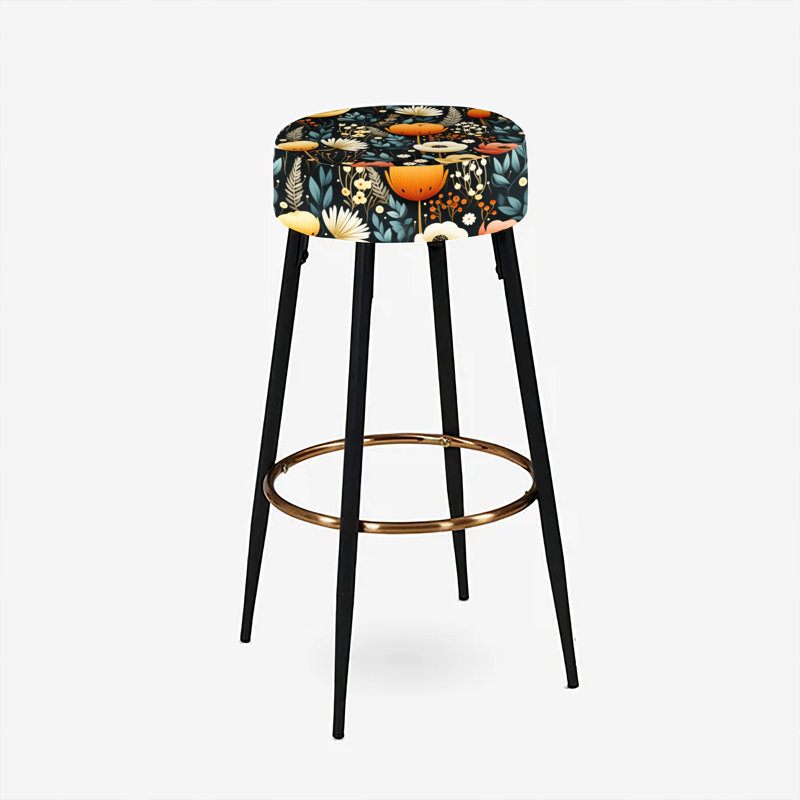 Flinn - Ensemble de 2 tabourets floraux