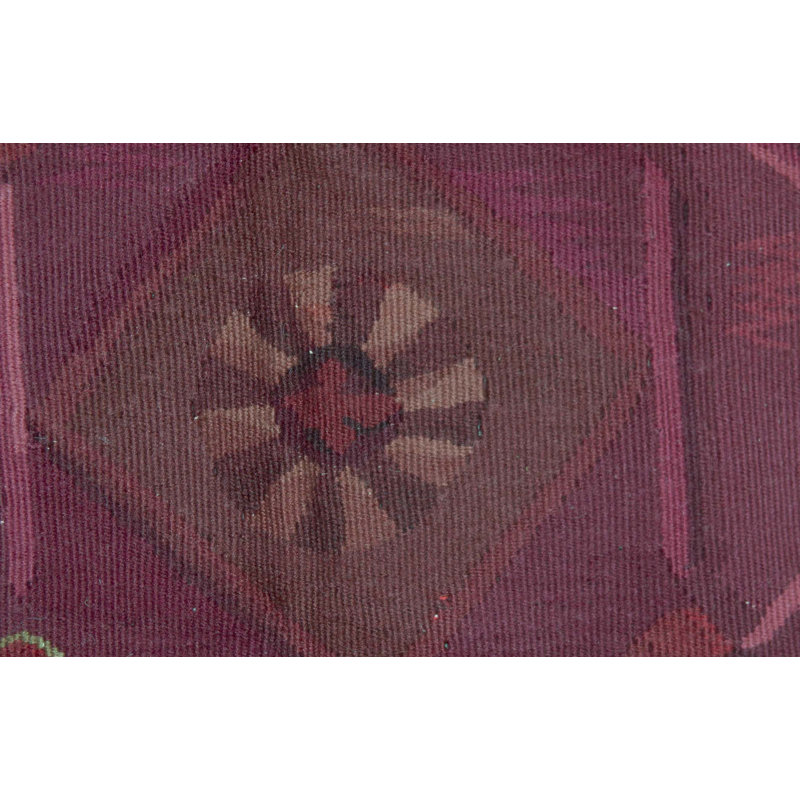 Hand-Knotted High-Quality Red and Green Area Rug