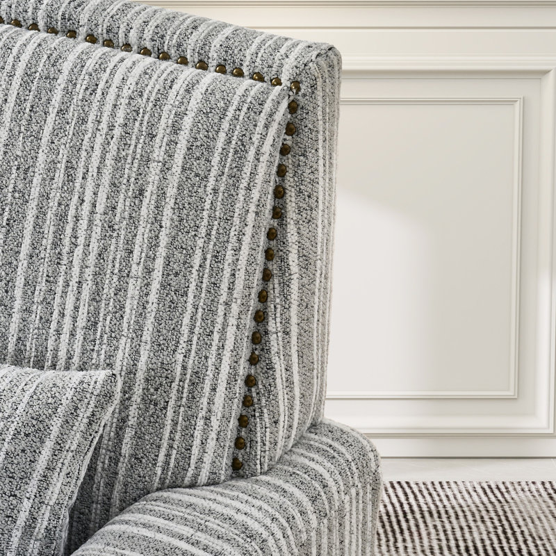 Fauteuil d'appoint rembourré l 32,4 po, Gris