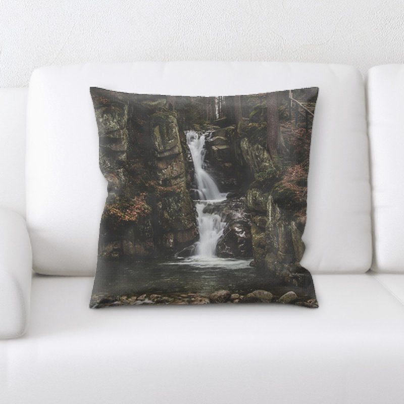 Waterfall Microsuede Reversible Throw Pillow