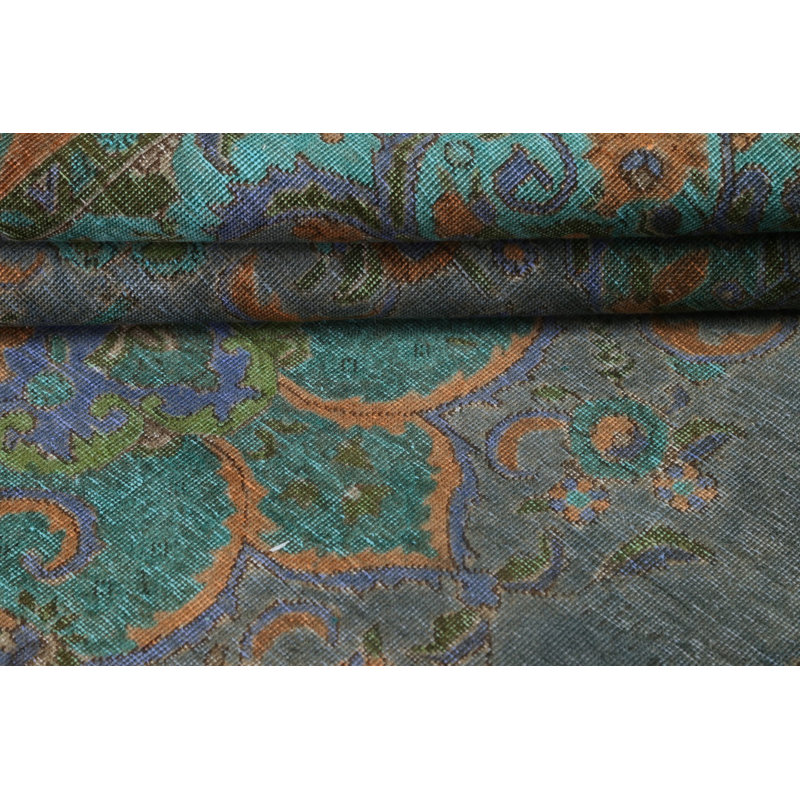 Tapis floral motif persan Tabriz noué à la main 6 x 10