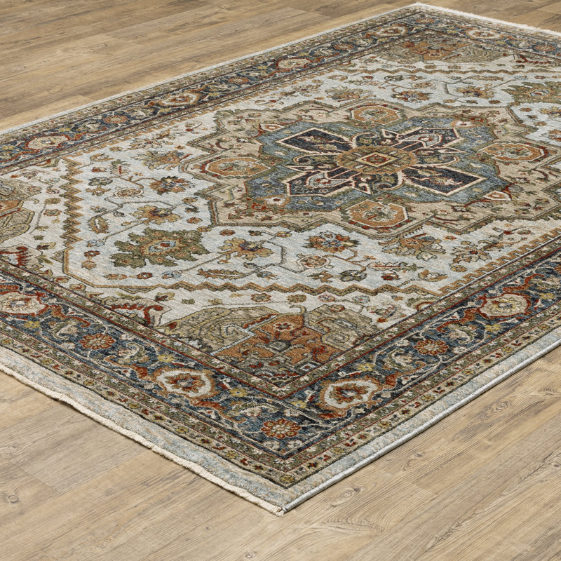 Hovis Oriental Indoor Rug, Rectangle 3'3" x 5'