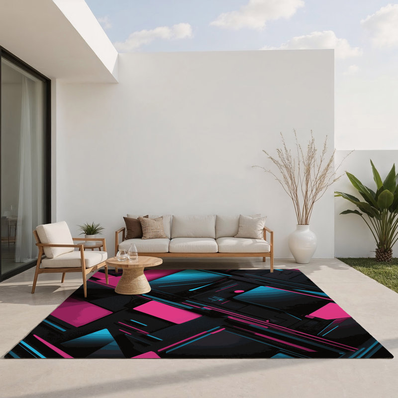 Tapis intérieur et extérieur Cosmic Wave, Rectangle 5 pi x 7 pi