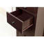 Armoire de rangement pour chambre / petit salon transitionnel brun compact à 5 tiroirs