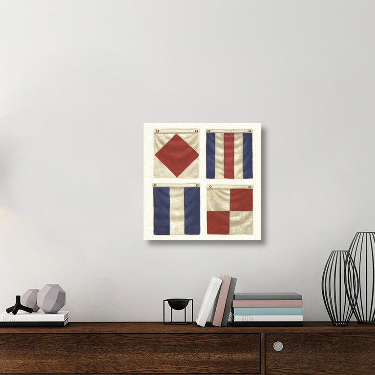 " Nautique XI " Print, 24" H x 24" W x 1.5" D, Wrapped Canvas